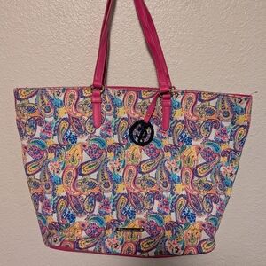 Juicy Couture Colorful Paisley Tote Bag